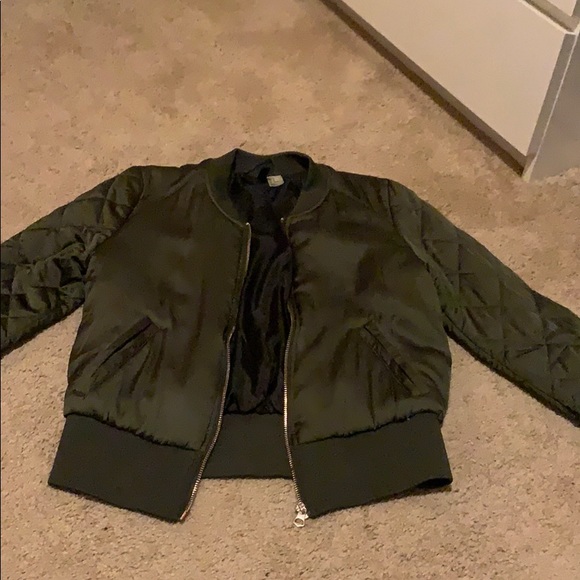 H&M Jackets & Blazers - Army Green Bomber Jacket